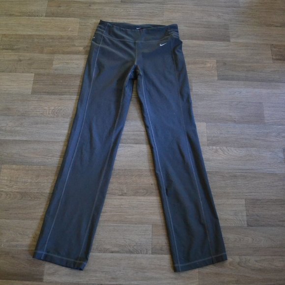 Nike Dri-fit Gray Training Pant High Waisted Fit Charcoal Gray Size Small - Picture 5 of 5